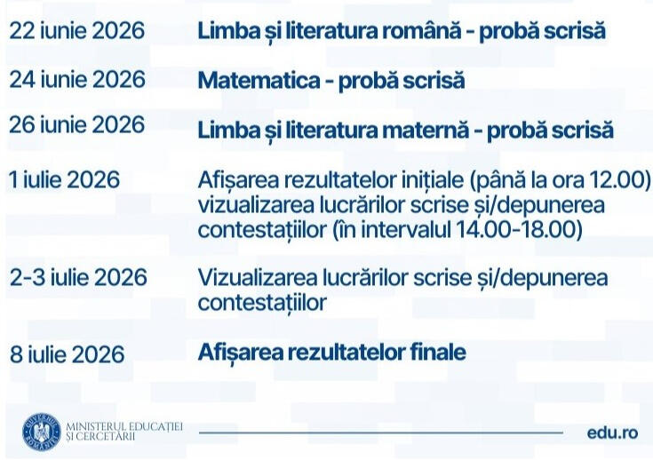 Program Evaluare Nationala Examen Evaluare Nationala